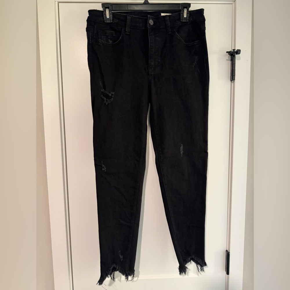 Women's Bridge by gly Mid Rise Ankle Skinny Distressed Jeans in a 30” Waist